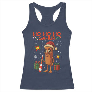 Ho Ho Ho Sahur Italian Brainrot Meme Racerback Tank Top Funny Gen Z Alpha Christmas Gift TS12 Navy Print Your Wear