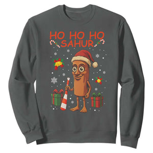 Ho Ho Ho Sahur Italian Brainrot Meme Sweatshirt Funny Gen Z Alpha Christmas Gift TS12 Dark Heather Print Your Wear