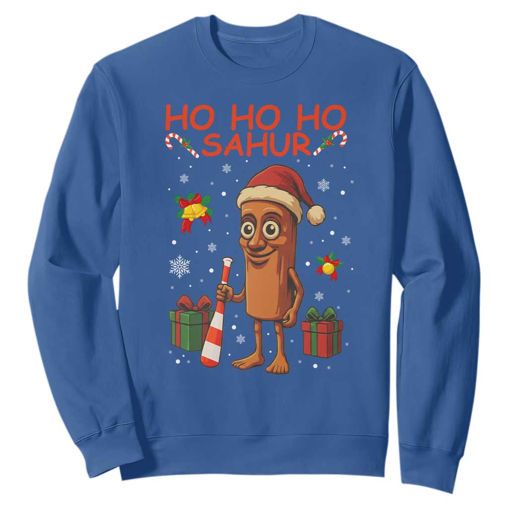 Ho Ho Ho Sahur Italian Brainrot Meme Sweatshirt Funny Gen Z Alpha Christmas Gift TS12 Royal Blue Print Your Wear