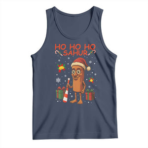 Ho Ho Ho Sahur Italian Brainrot Meme Tank Top Funny Gen Z Alpha Christmas Gift TS12 Navy Print Your Wear