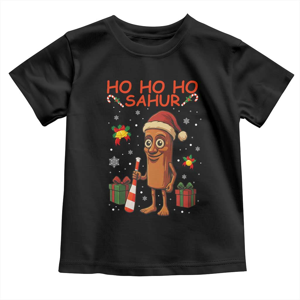 Ho Ho Ho Sahur Italian Brainrot Meme Toddler T Shirt Funny Gen Z Alpha Christmas Gift TS12 Black Print Your Wear