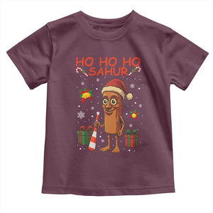 Ho Ho Ho Sahur Italian Brainrot Meme Toddler T Shirt Funny Gen Z Alpha Christmas Gift TS12 Maroon Print Your Wear