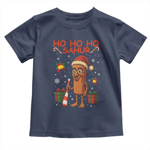 Ho Ho Ho Sahur Italian Brainrot Meme Toddler T Shirt Funny Gen Z Alpha Christmas Gift TS12 Navy Print Your Wear