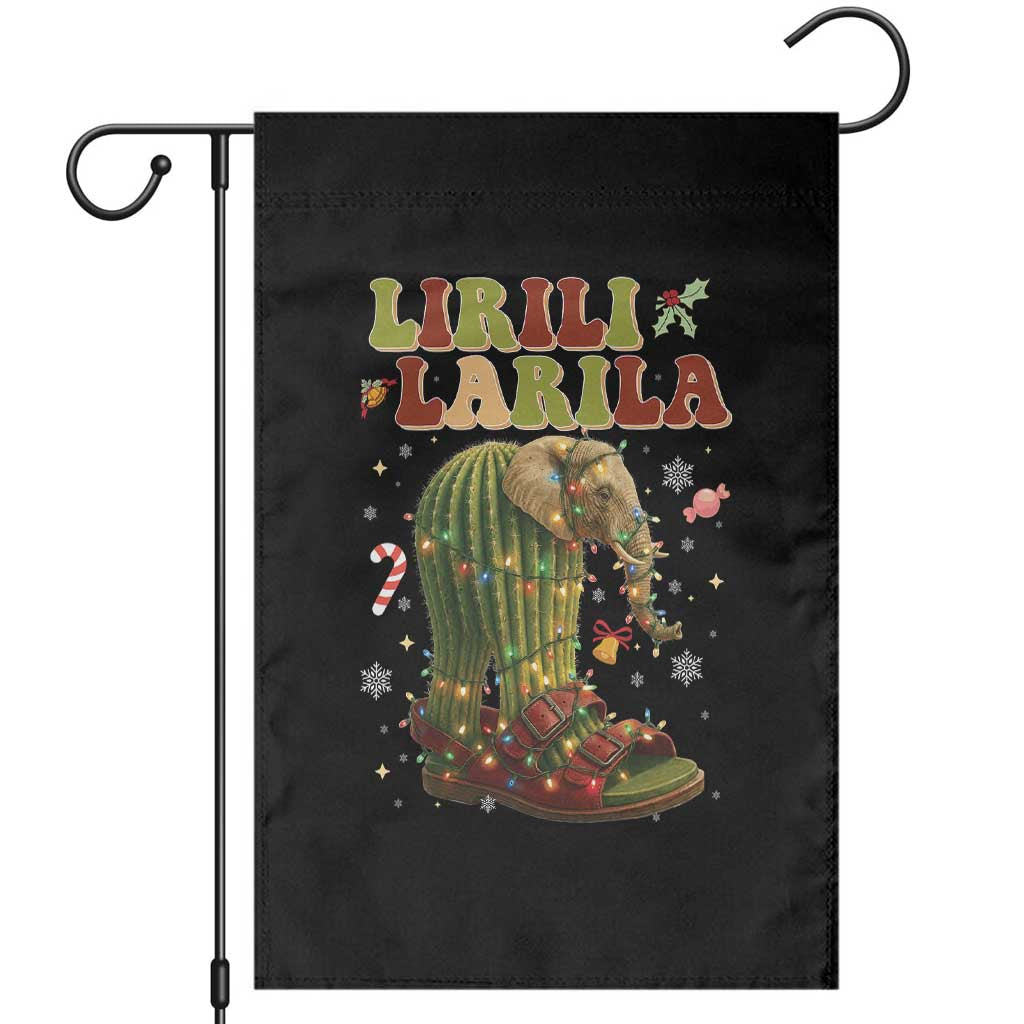Funny Lirili Larila Italian Brainrot Meme Garden Flag Christmas Gift TS12 Black Print Your Wear