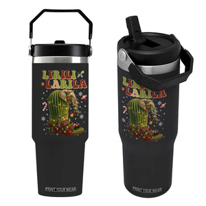 Funny Lirili Larila Italian Brainrot Meme Flip Straw Tumbler Christmas Gift TS12 One Size: 30 oz Black Print Your Wear