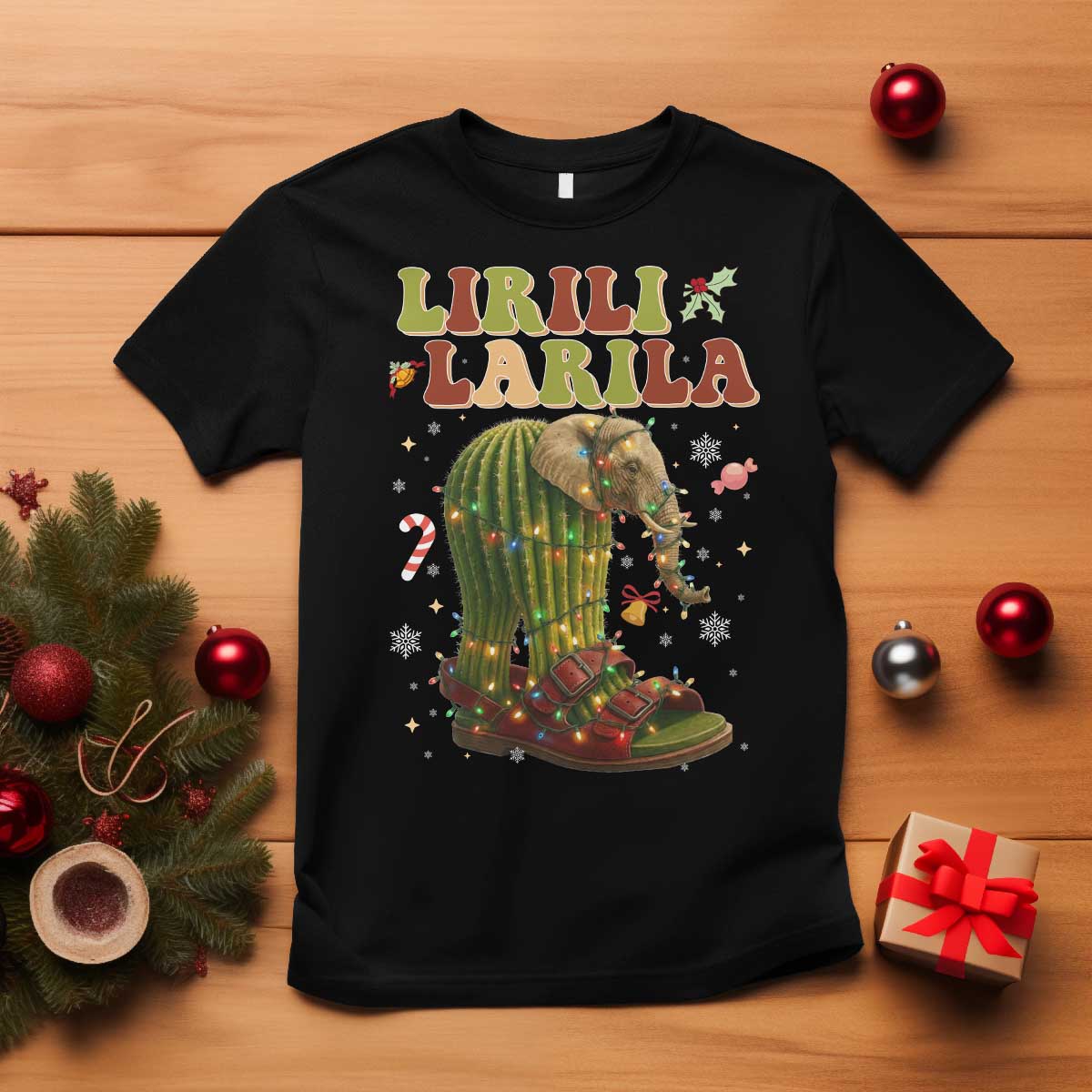 Funny Lirili Larila Italian Brainrot Meme T Shirt Christmas Gift TS12 Black Print Your Wear