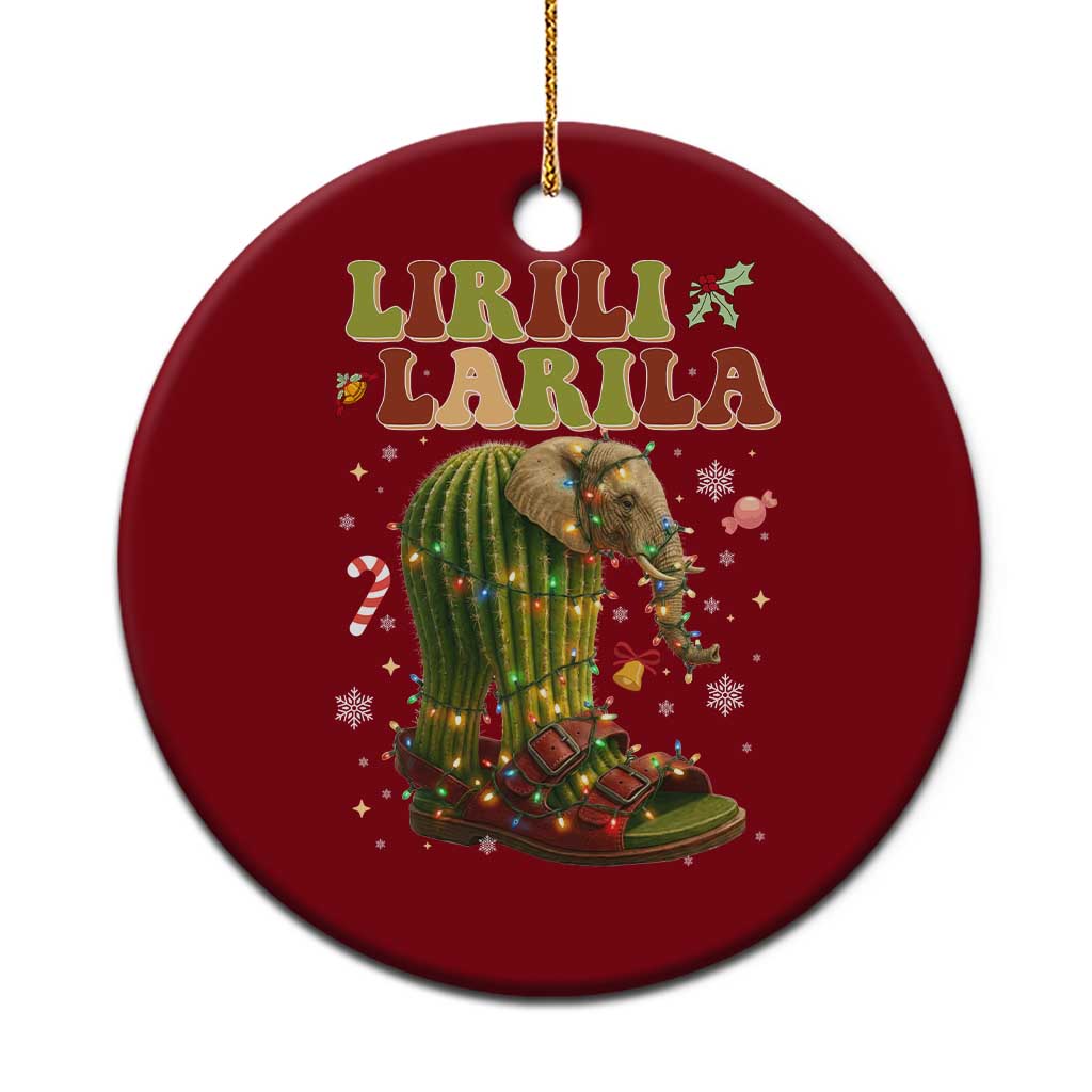 Funny Lirili Larila Italian Brainrot Meme Ceramic Ornament Christmas Gift TS12 1pc Red Print Your Wear