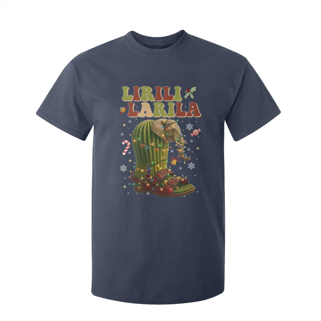 Funny Lirili Larila Italian Brainrot Meme T Shirt For Kid Christmas Gift TS12 Navy Print Your Wear