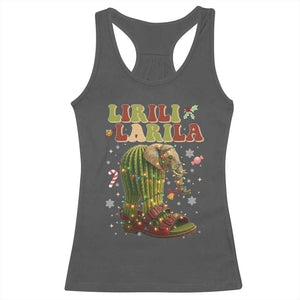 Funny Lirili Larila Italian Brainrot Meme Racerback Tank Top Christmas Gift TS12 Dark Heather Print Your Wear