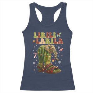 Funny Lirili Larila Italian Brainrot Meme Racerback Tank Top Christmas Gift TS12 Navy Print Your Wear