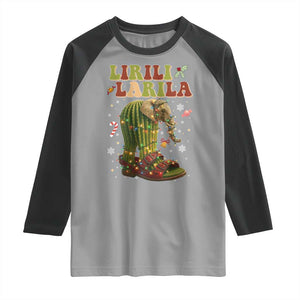 Funny Lirili Larila Italian Brainrot Meme Raglan Shirt Christmas Gift TS12 Sport Gray Black Print Your Wear