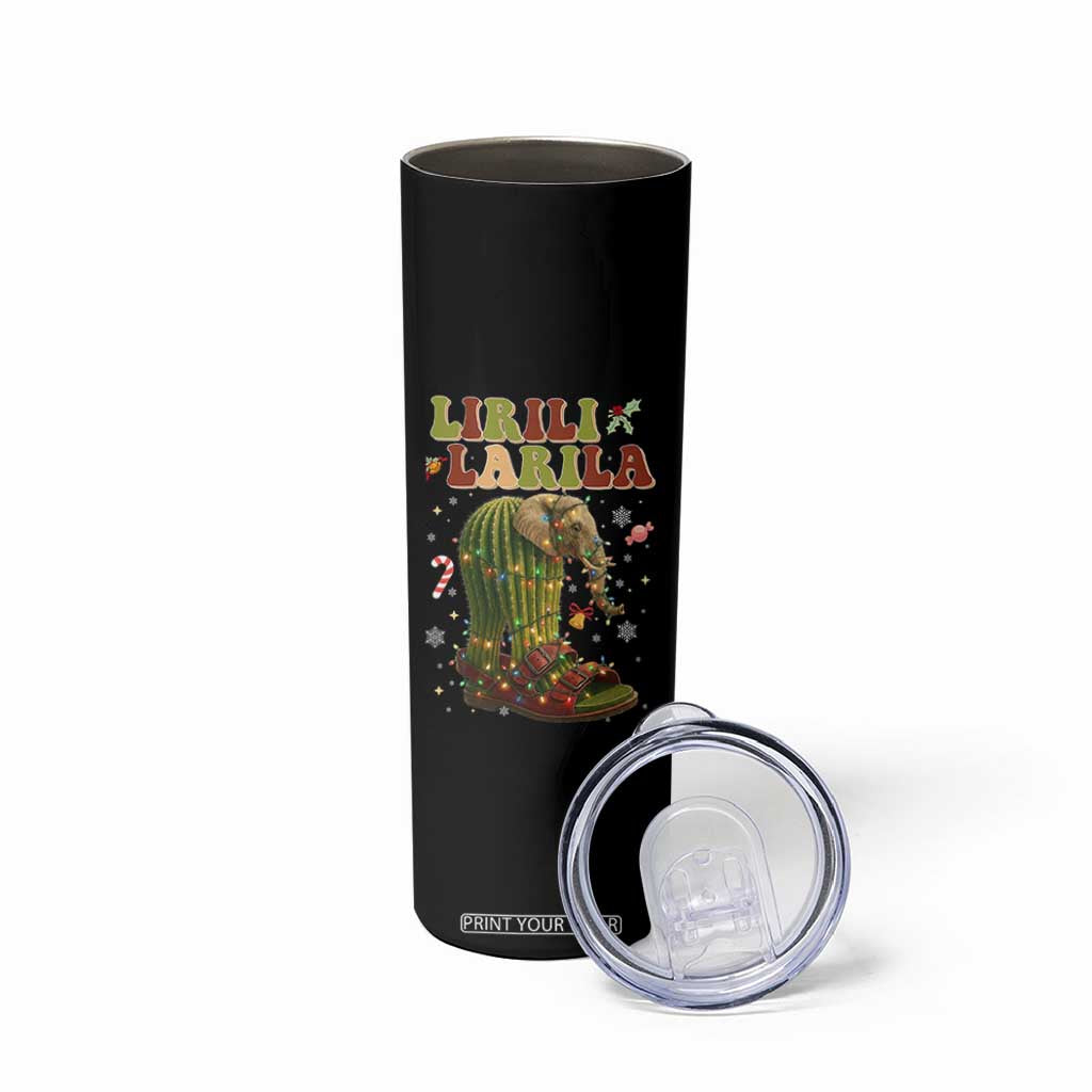 Funny Lirili Larila Italian Brainrot Meme Skinny Tumbler Christmas Gift TS12 Print Your Wear