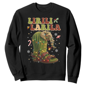 Funny Lirili Larila Italian Brainrot Meme Sweatshirt Christmas Gift TS12 Black Print Your Wear