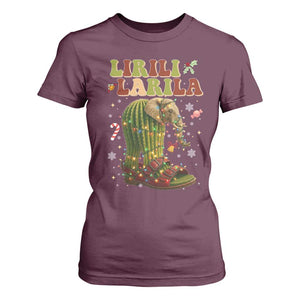 Funny Lirili Larila Italian Brainrot Meme T Shirt For Women Christmas Gift TS12 Maroon Print Your Wear