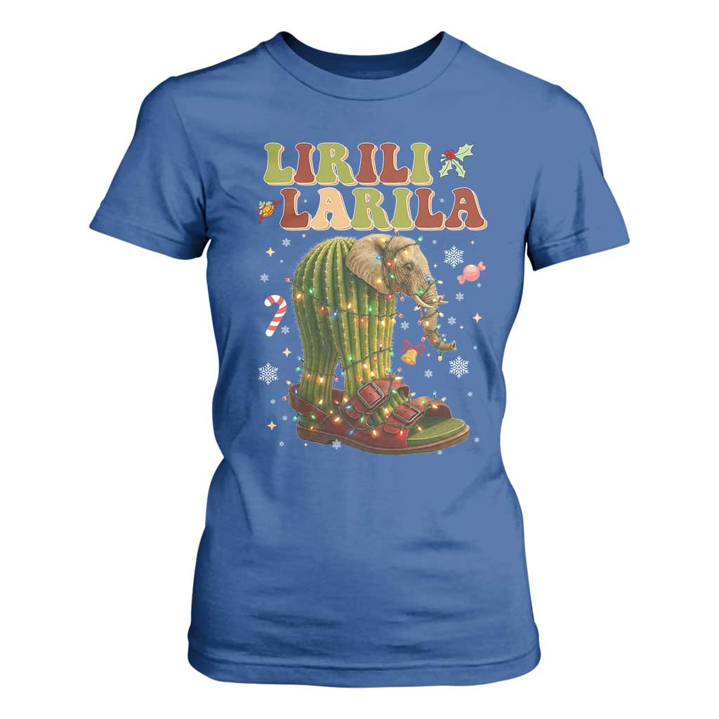 Funny Lirili Larila Italian Brainrot Meme T Shirt For Women Christmas Gift TS12 Royal Blue Print Your Wear