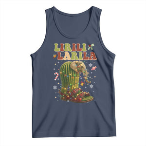 Funny Lirili Larila Italian Brainrot Meme Tank Top Christmas Gift TS12 Navy Print Your Wear