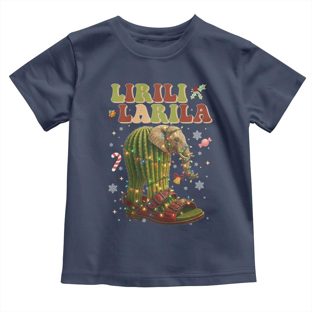 Funny Lirili Larila Italian Brainrot Meme Toddler T Shirt Christmas Gift TS12 Navy Print Your Wear