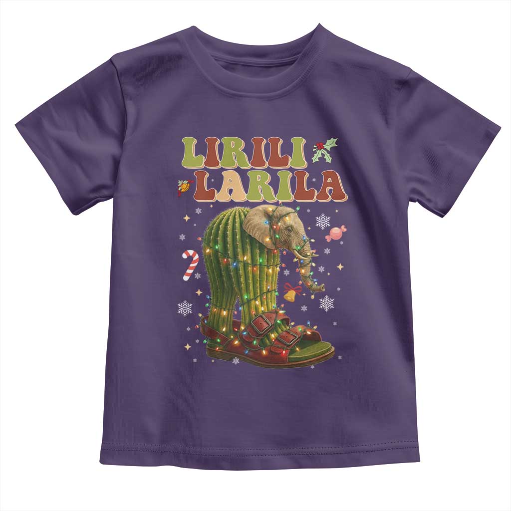 Funny Lirili Larila Italian Brainrot Meme Toddler T Shirt Christmas Gift TS12 Purple Print Your Wear