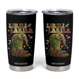 Funny Lirili Larila Italian Brainrot Meme Tumbler Cup Christmas Gift TS12 Black Print Your Wear