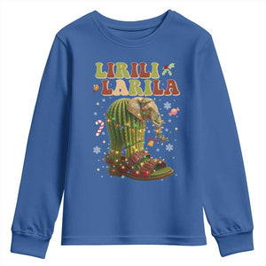 Funny Lirili Larila Italian Brainrot Meme Youth Sweatshirt Christmas Gift TS12 Royal Blue Print Your Wear