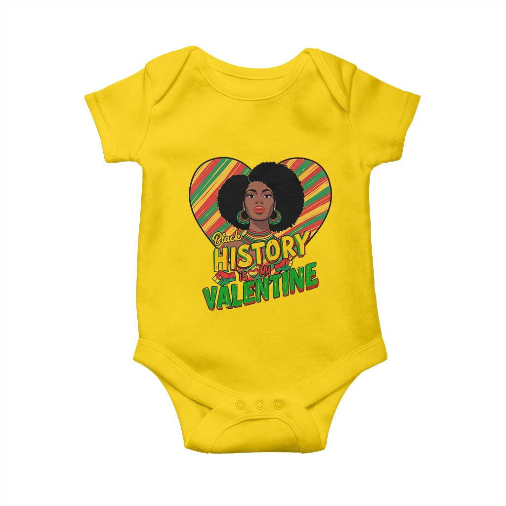 Black History Is My Valentine Baby Onesie Gift For Black Women TS12 Daisy Print Your Wear