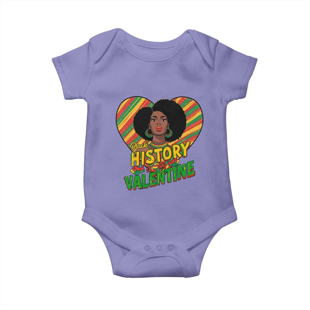 Black History Is My Valentine Baby Onesie Gift For Black Women TS12 Violet Print Your Wear
