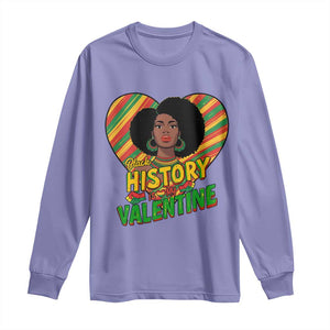 Black History Is My Valentine Long Sleeve Shirt Gift For Black Women TS12 Violet Print Your Wear