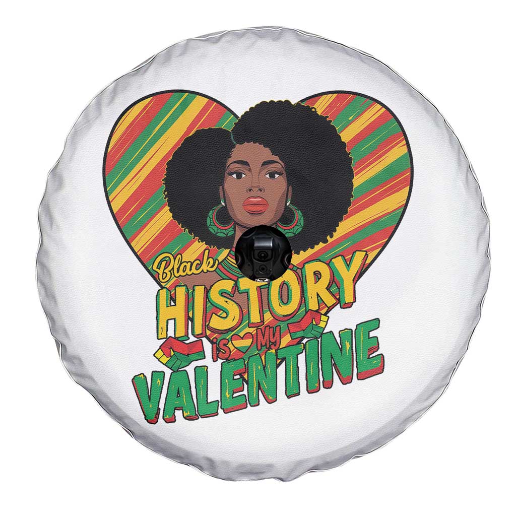 Black History Is My Valentine Spare Tire Cover Gift For Black Women TS12 Print Your Wear