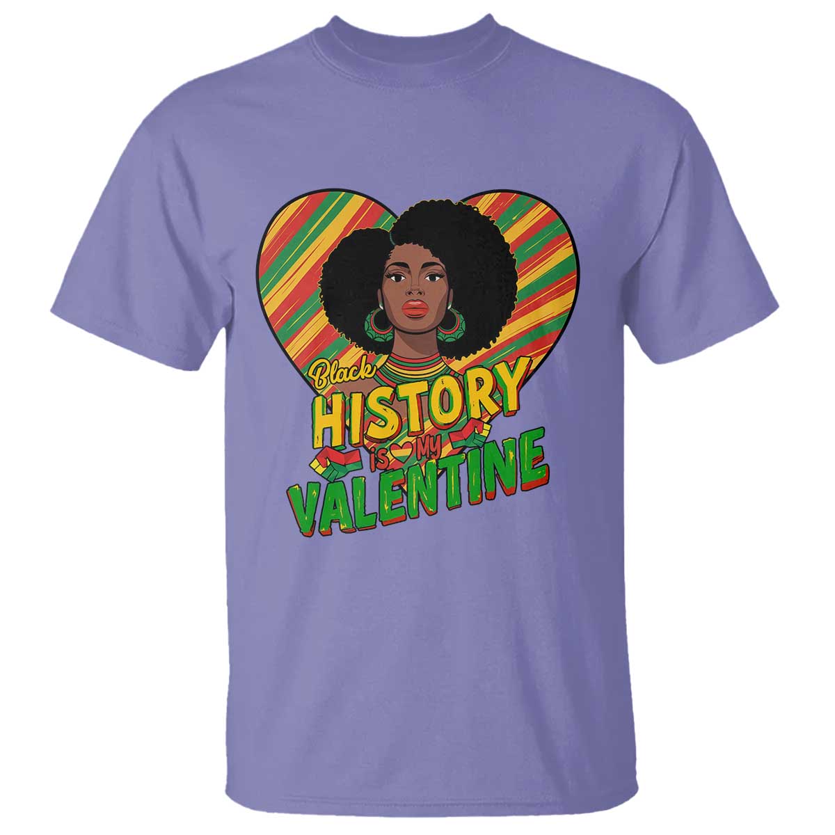 Black History Is My Valentine T Shirt Gift For Black Women TS12 Violet Print Your Wear