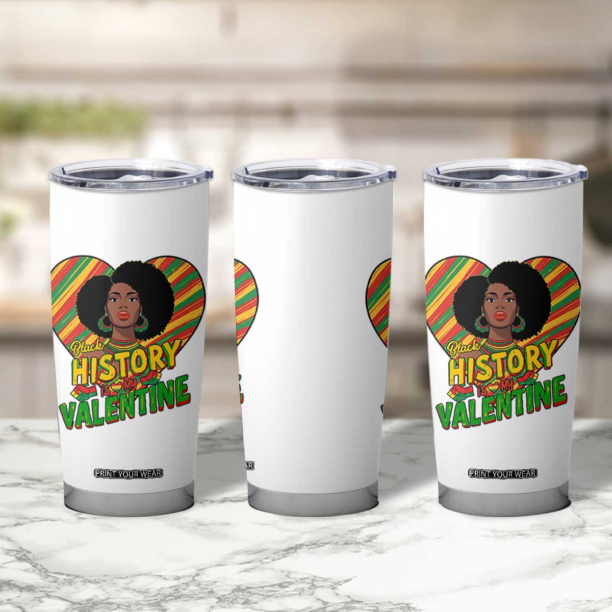 Black History Is My Valentine Tumbler Cup Gift For Black Women TS12 Print Your Wear