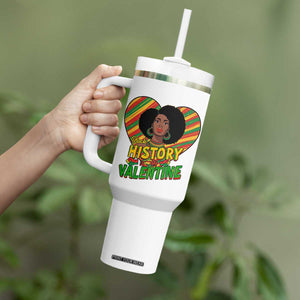 Black History Is My Valentine Tumbler With Handle Gift For Black Women TS12 Print Your Wear