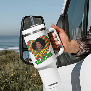 Black History Is My Valentine Tumbler With Handle Gift For Black Women TS12 Print Your Wear