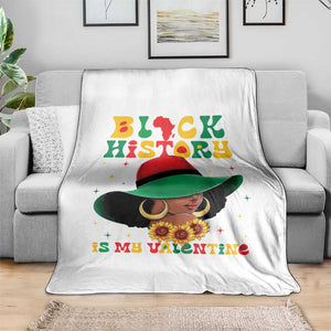 Black History Is My Valentine Throw Blanket Women Gift For February TS12 Print Your Wear