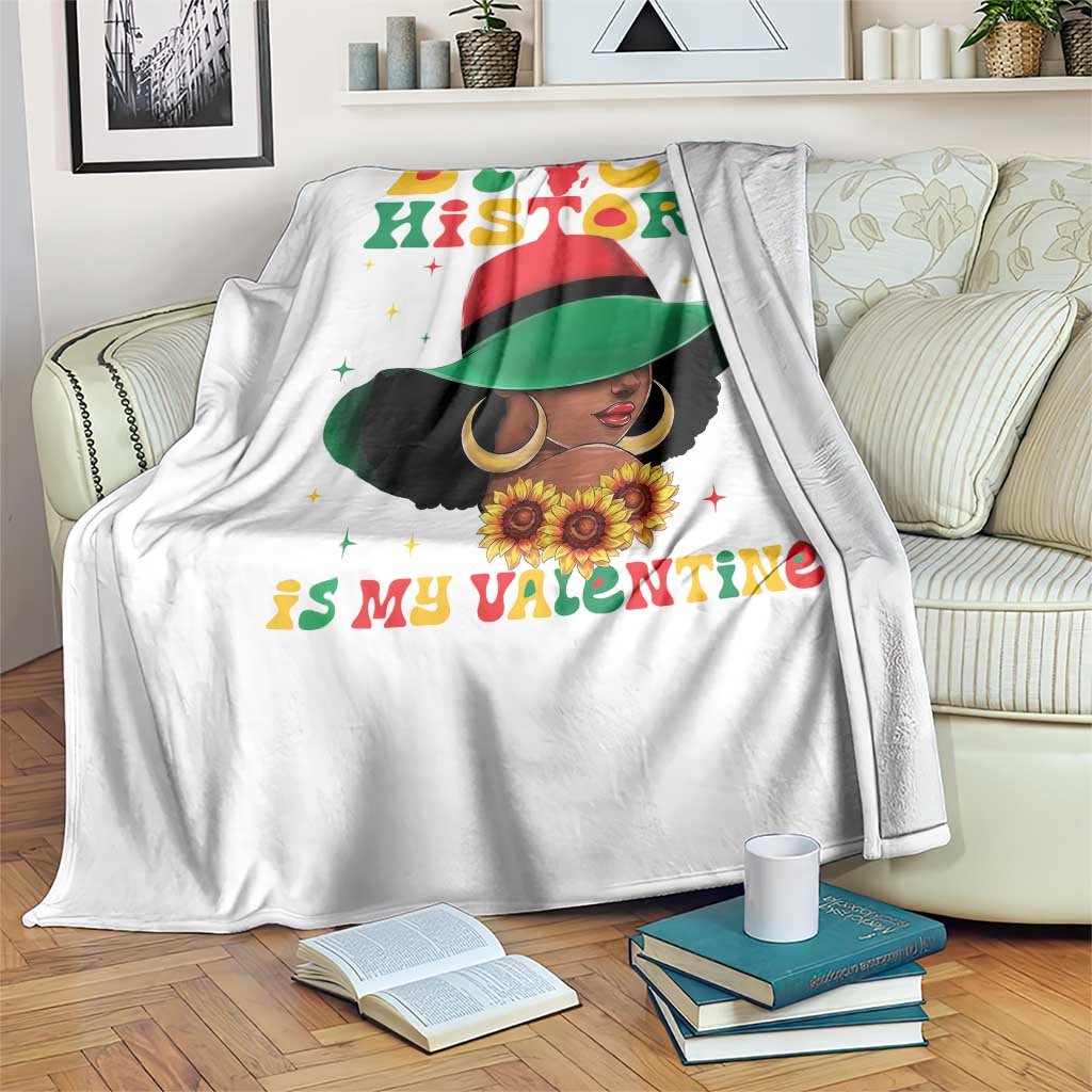 Black History Is My Valentine Throw Blanket Women Gift For February TS12 Print Your Wear
