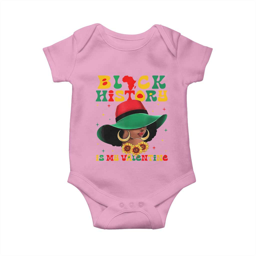 Black History Is My Valentine Baby Onesie Women Gift For February TS12 Light Pink Print Your Wear