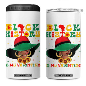 Black History Is My Valentine 4 in 1 Can Cooler Tumbler Women Gift For February TS12 One Size: 16 oz White Print Your Wear