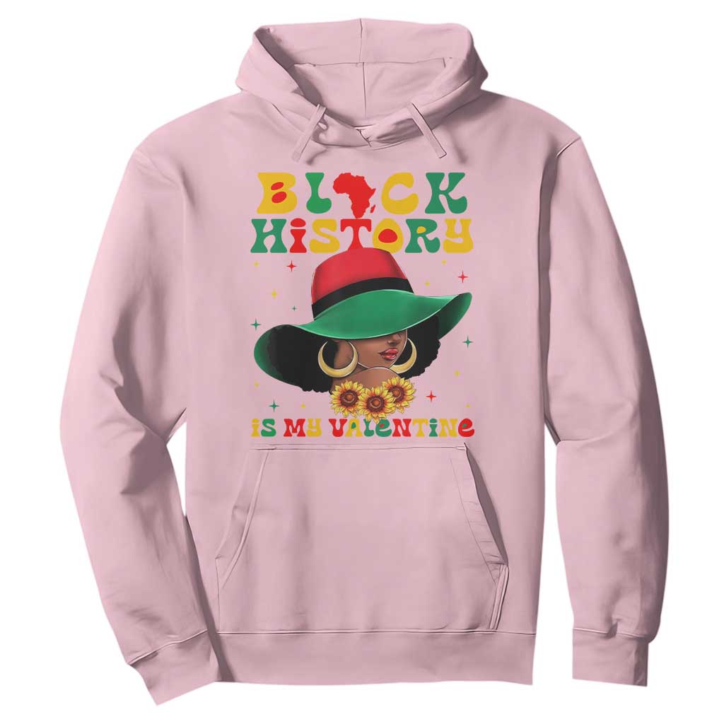 Black History Is My Valentine Hoodie Women Gift For February TS12 Light Pink Print Your Wear