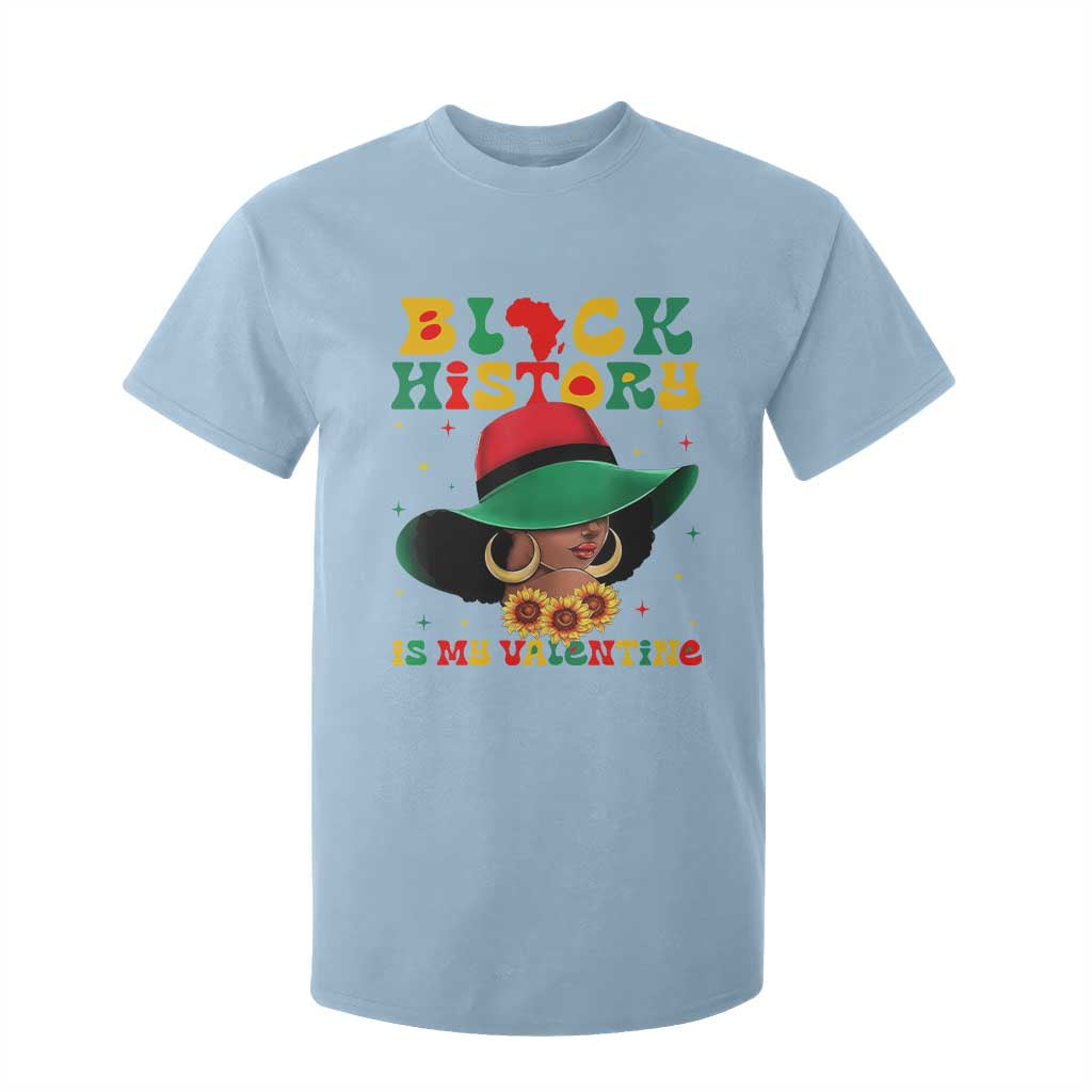 Black History Is My Valentine T Shirt For Kid Women Gift For February TS12 Light Blue Print Your Wear
