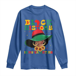 Black History Is My Valentine Long Sleeve Shirt Women Gift For February TS12 Royal Blue Print Your Wear
