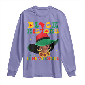 Black History Is My Valentine Long Sleeve Shirt Women Gift For February TS12 Violet Print Your Wear