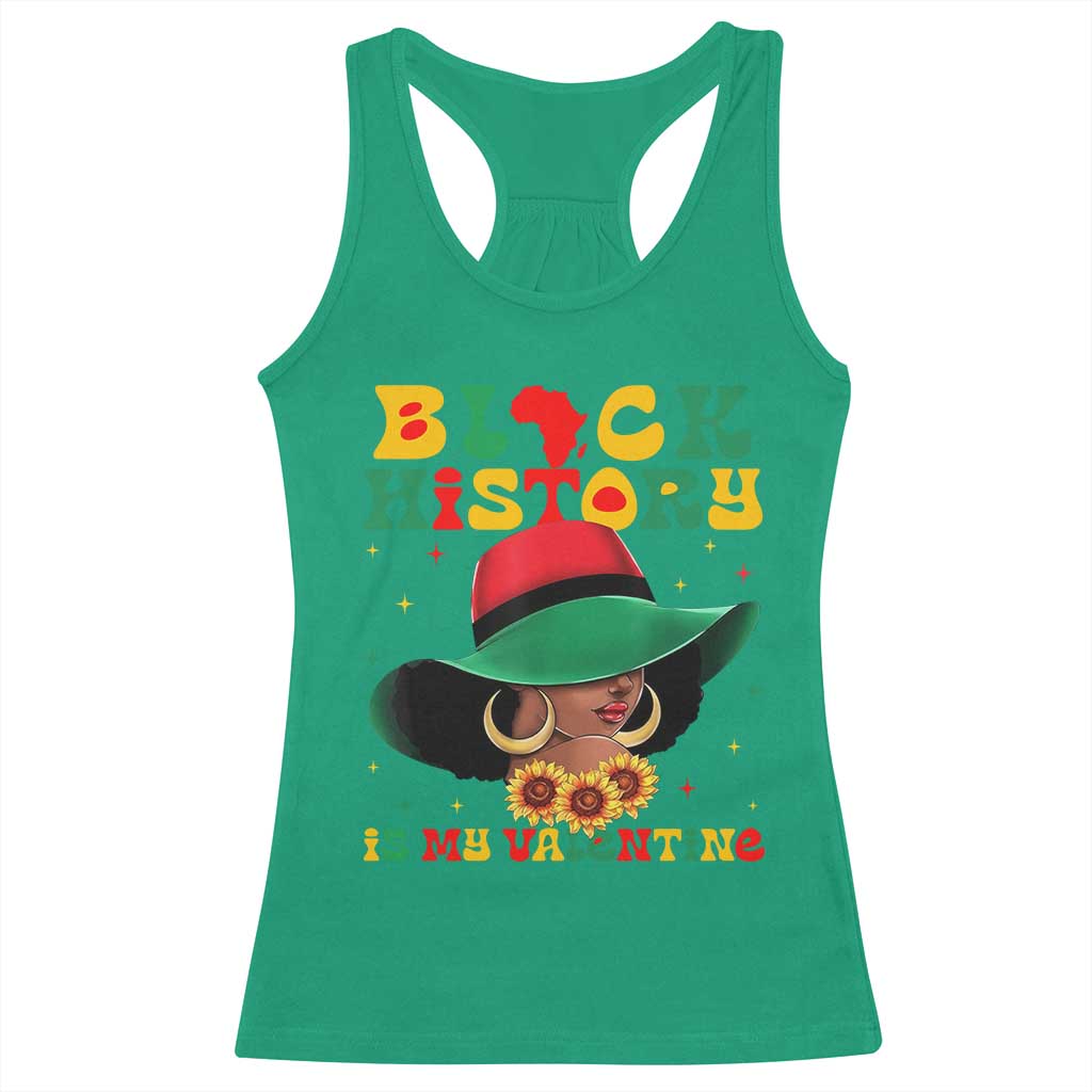 Black History Is My Valentine Racerback Tank Top Women Gift For February TS12 Irish Green Print Your Wear