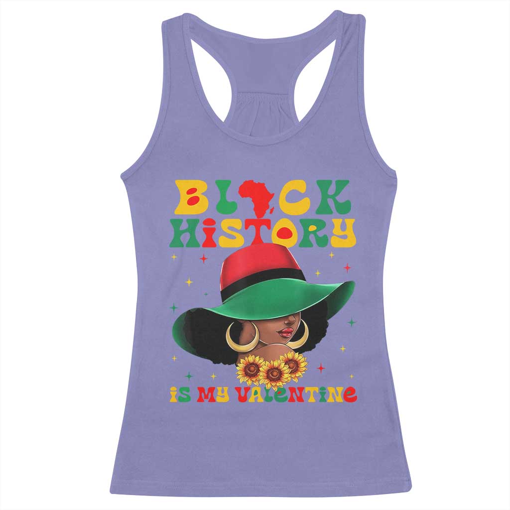 Black History Is My Valentine Racerback Tank Top Women Gift For February TS12 Violet Print Your Wear