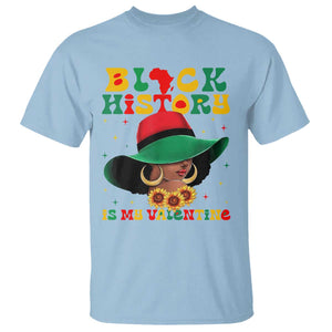 Black History Is My Valentine T Shirt Women Gift For February TS12 Light Blue Print Your Wear