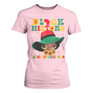Black History Is My Valentine T Shirt For Women Women Gift For February TS12 Light Pink Print Your Wear