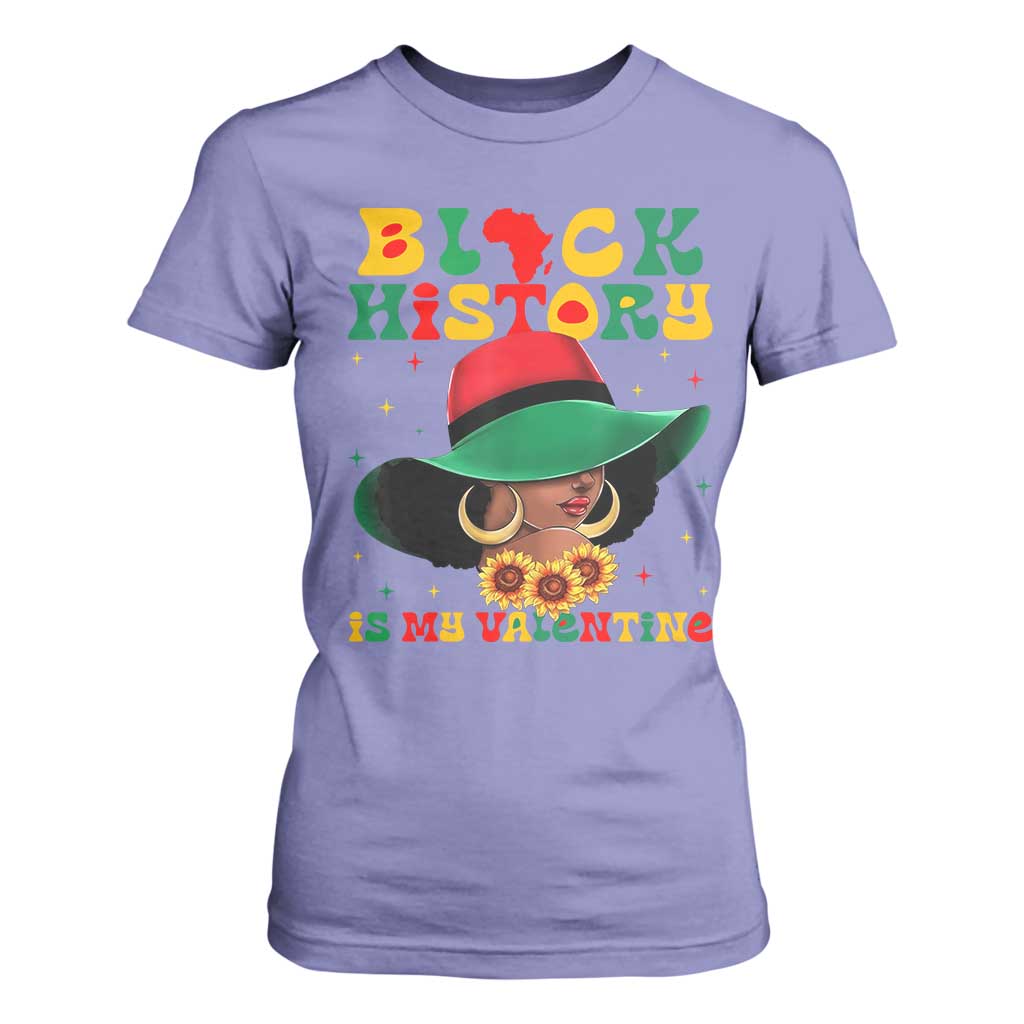 Black History Is My Valentine T Shirt For Women Women Gift For February TS12 Violet Print Your Wear