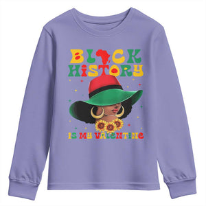 Black History Is My Valentine Youth Sweatshirt Women Gift For February TS12 Violet Print Your Wear