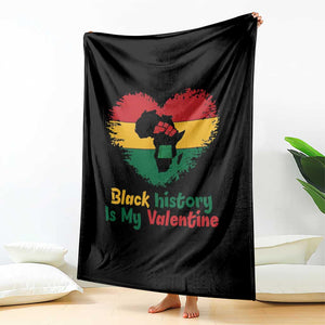 African American Women Pride Throw Blanket Black History Is My Valentine TS12 Print Your Wear