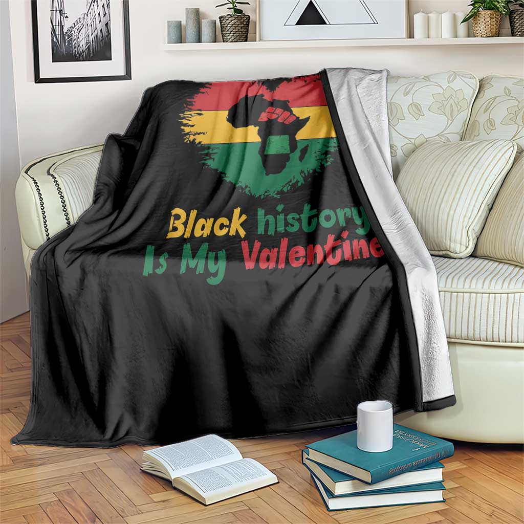 African American Women Pride Throw Blanket Black History Is My Valentine TS12 Print Your Wear