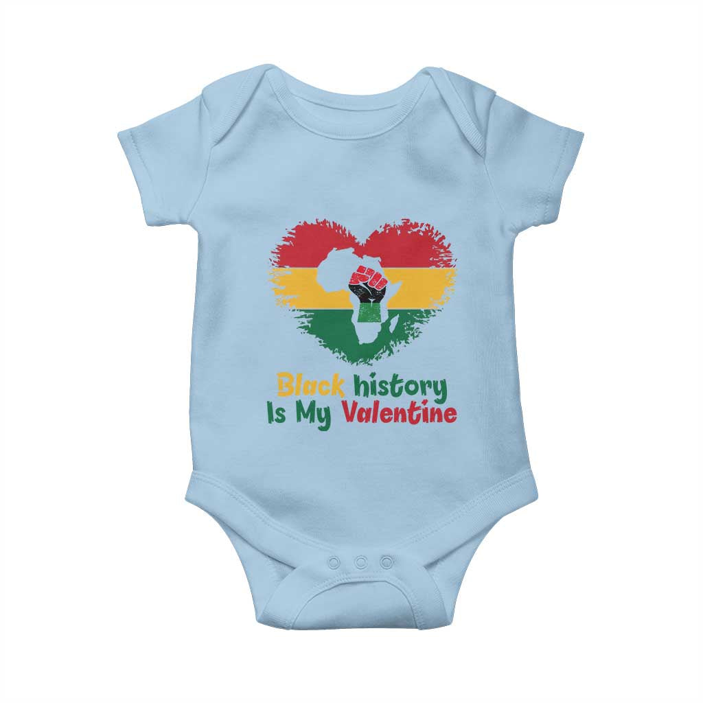 African American Women Pride Baby Onesie Black History Is My Valentine TS12 Light Blue Print Your Wear