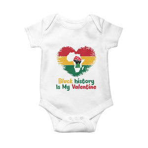 African American Women Pride Baby Onesie Black History Is My Valentine TS12 White Print Your Wear